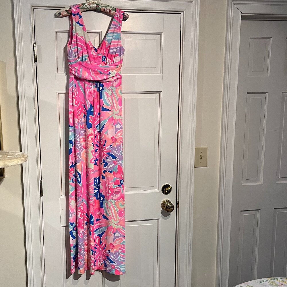 Lilly Pulitzer maxi dress size Medium with wrap bodice
